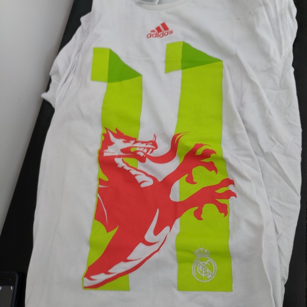Gareth Bale Real Madrid Adidas T Shirt Dragon L